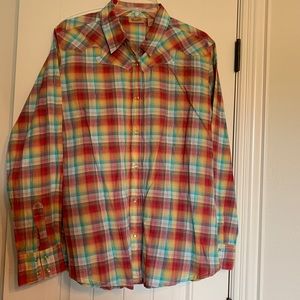 Ladies Wrangler Pearl Snap Blouse Long Sleeve